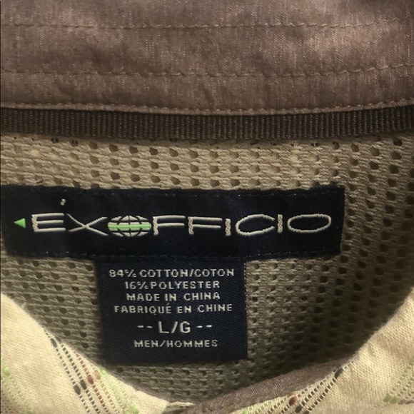 Exofficio Tan Casual Button Down Shirt Lightweight - Picture 2 of 6
